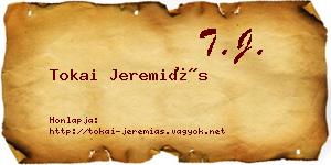 Tokai Jeremiás névjegykártya
